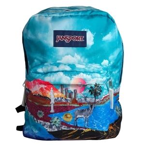 JanSport High Stakes Backpack Teal Collage Kingdom